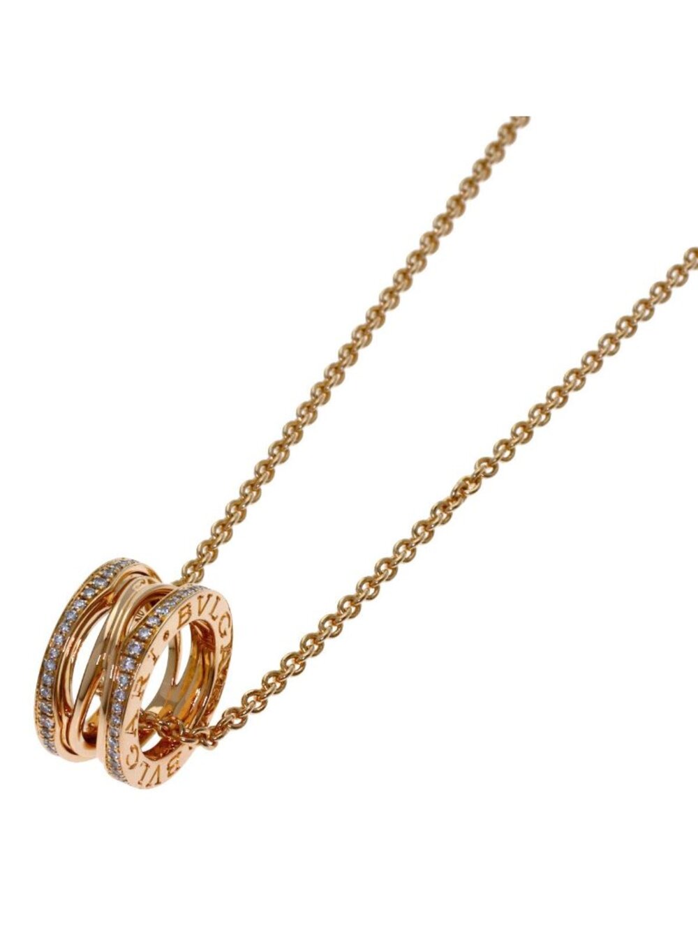 Bvlgari B.zero1 Legend Diamond Necklace 18k Pink Gold